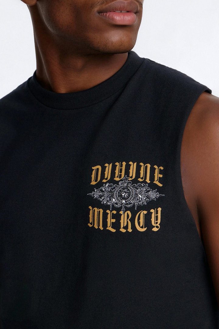 Divine Mercy Muscle Tee - Black