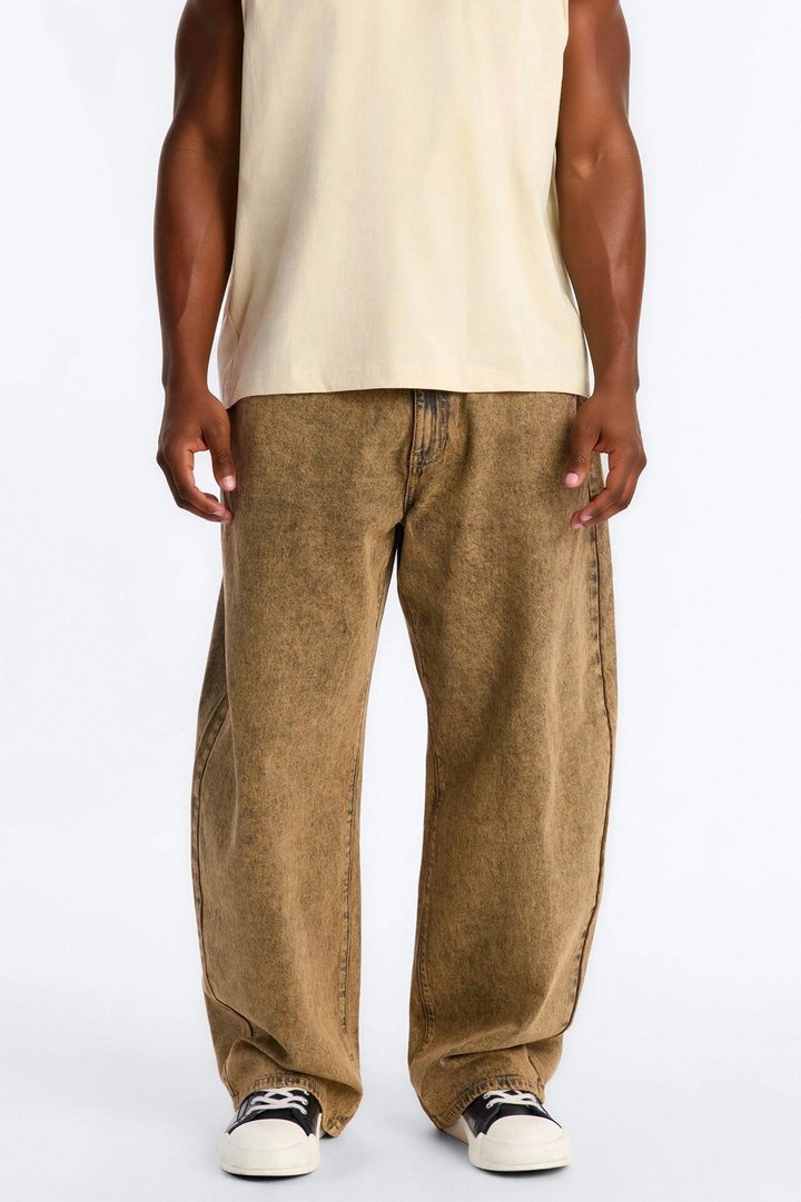 Barrel Rustic Fade Jean - Brown