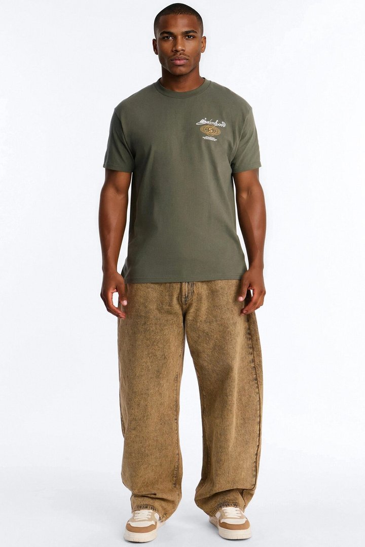 Sainthood Worldwide 199X Oversized Short Sleeve Tee - Green