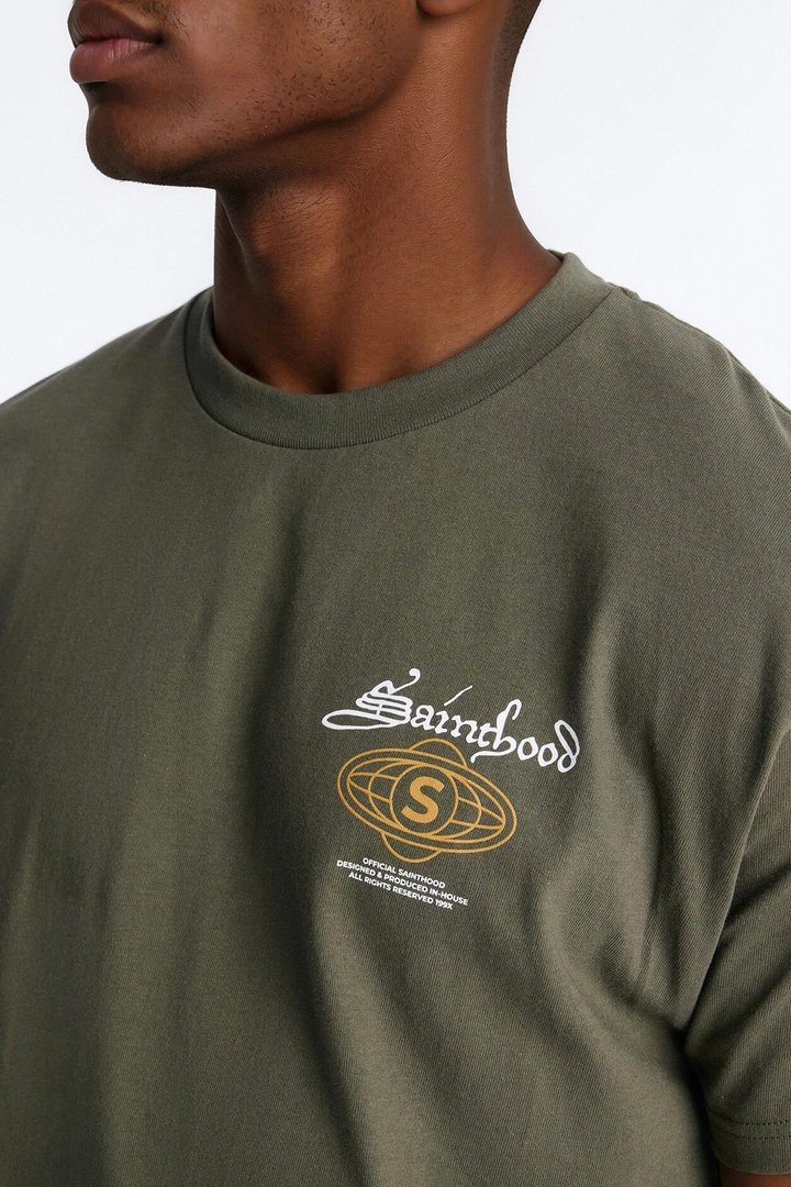 Sainthood Worldwide 199X Oversized Short Sleeve Tee - Green