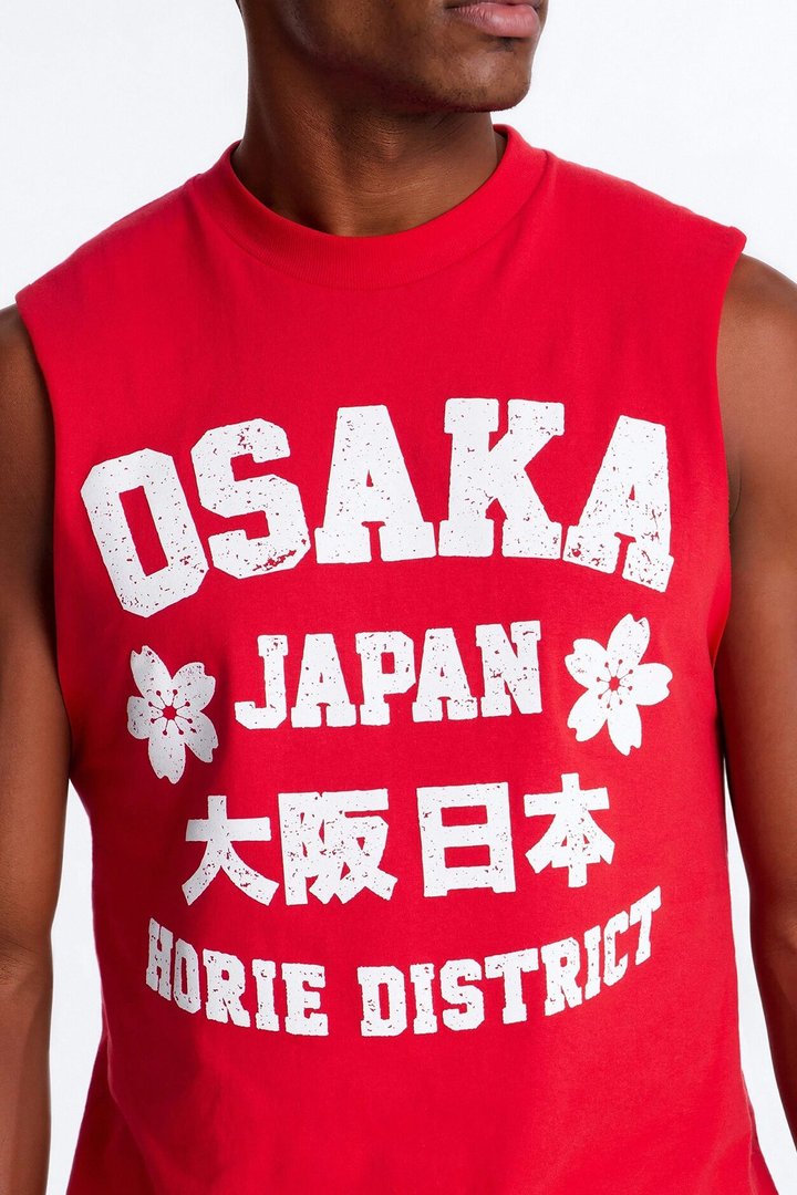 Osaka Japan Muscle Tee - Red