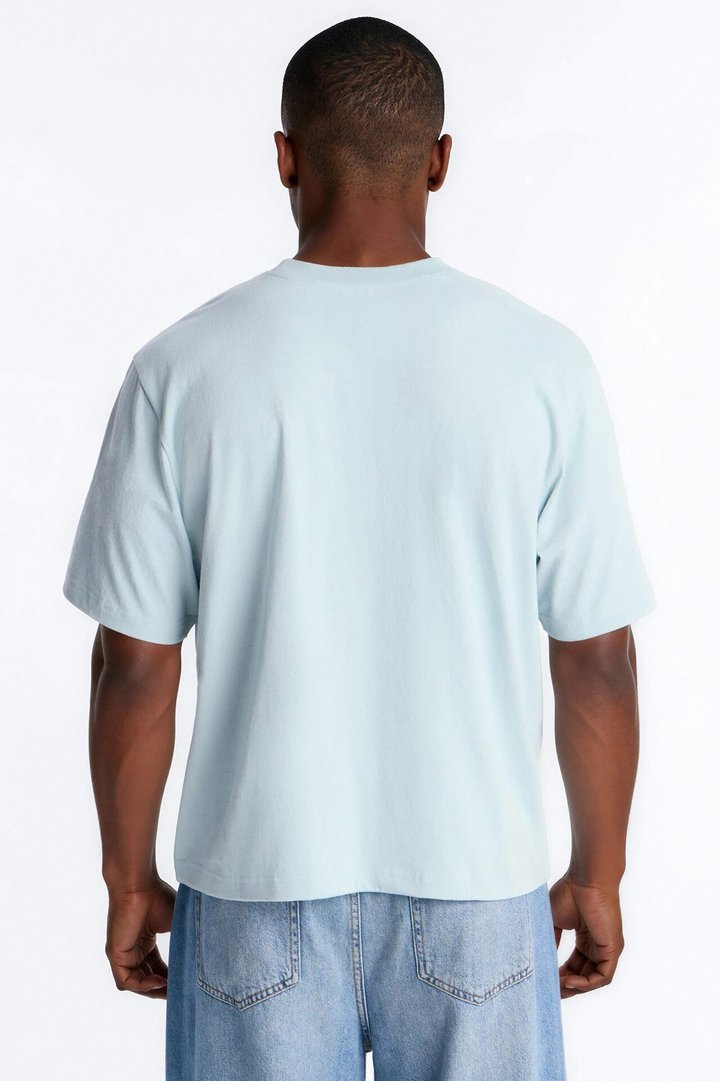 Star Royal Crest Washed Boxy Short Sleeve Tee - Blue