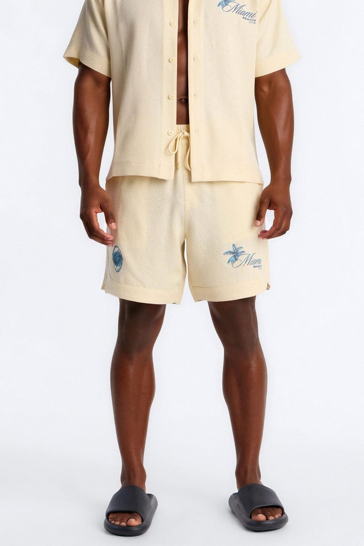 Relaxed Miami Beach Club Short - Butter Yellow