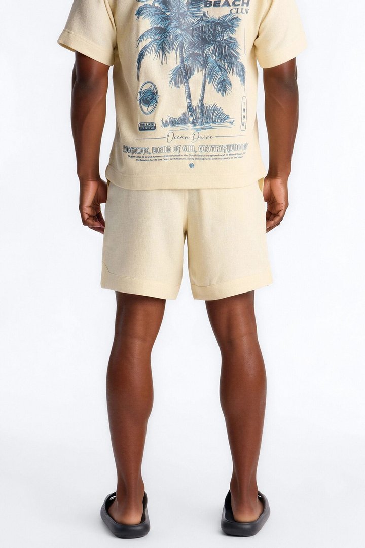 Relaxed Miami Beach Club Short - Butter Yellow
