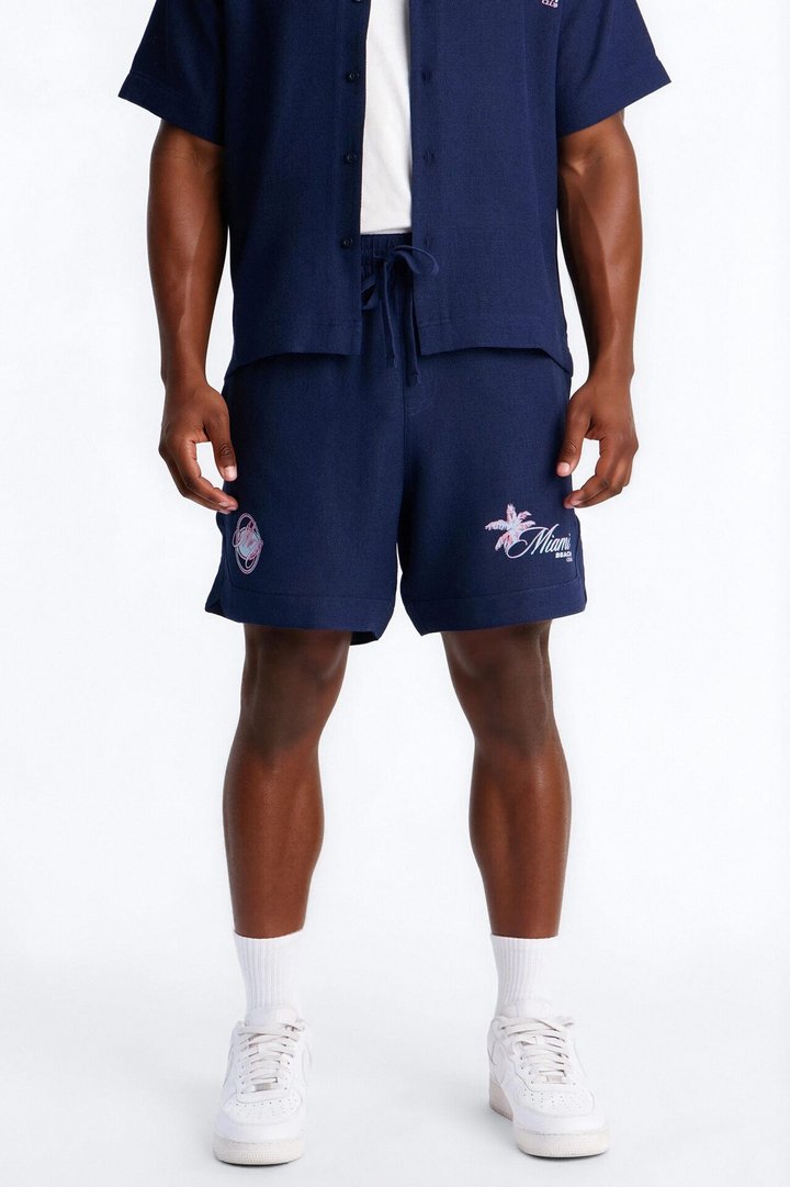 Relaxed Miami Beach Club Short - Navy