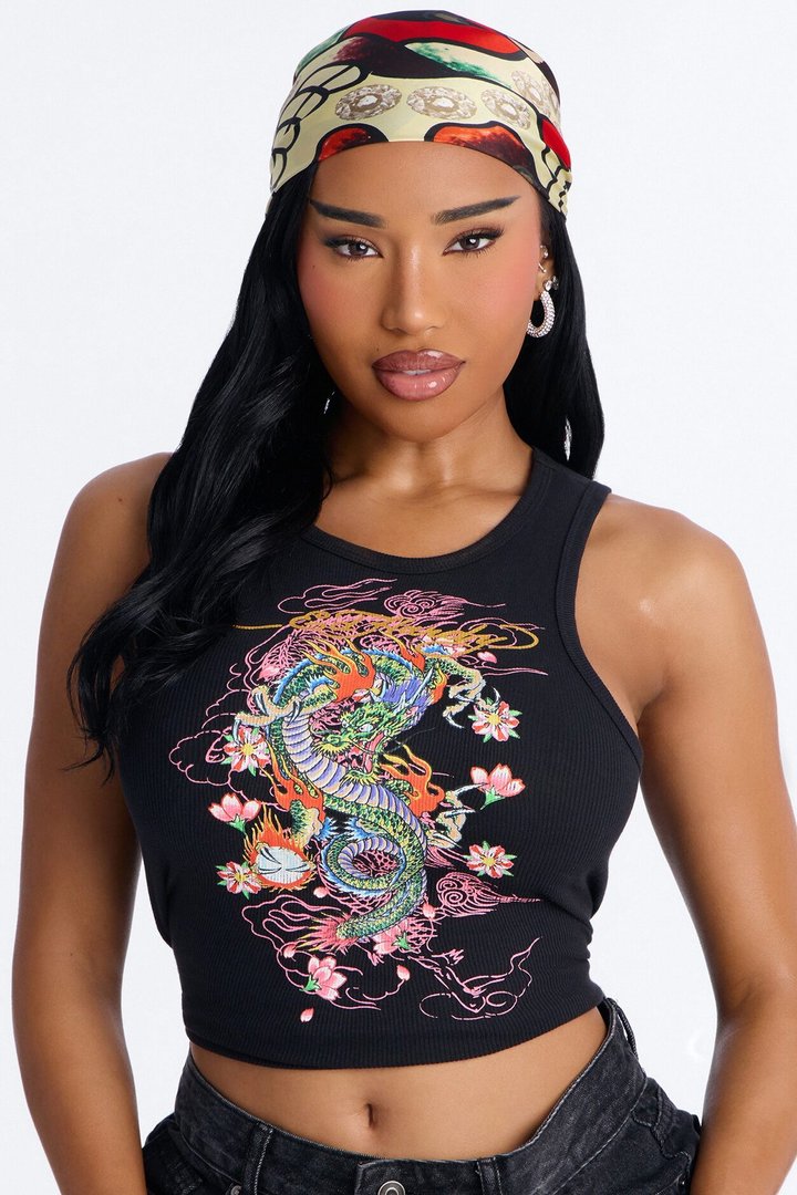 Love Kills Slowly Ed Hardy Head Scarf - Red/combo