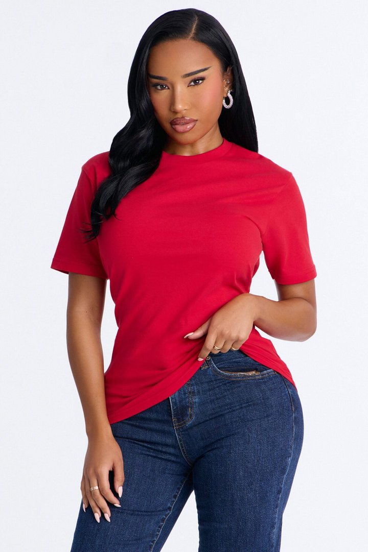 Random Tuesday Oversized T Shirt - Red