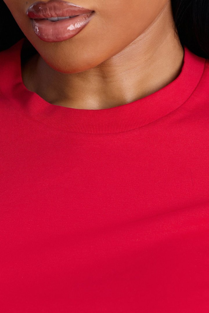 Random Tuesday Oversized T Shirt - Red