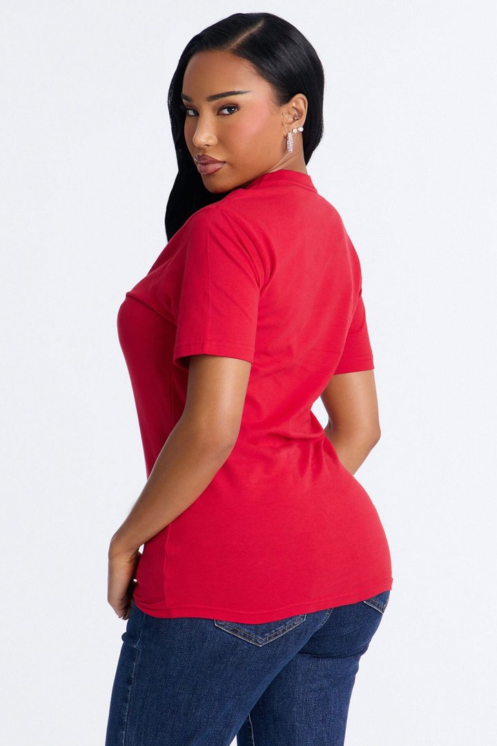 Random Tuesday Oversized T Shirt - Red