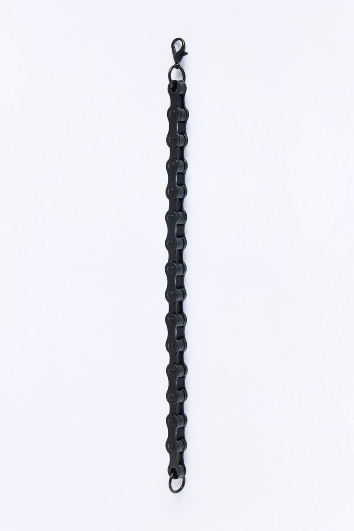 Midnight Ride Bike Chain Link Bracelet - Black