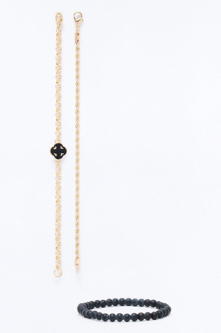 Long Overdue Bracelet Set - Gold