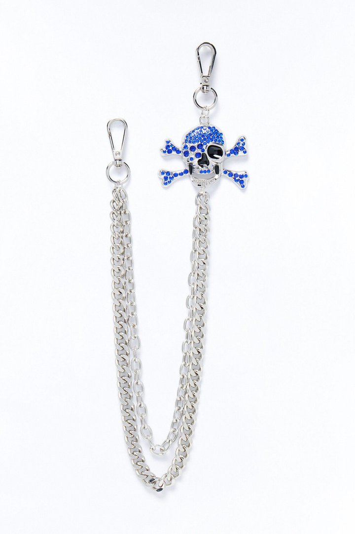 Danger In Sight Layered Pant Chain - Silver