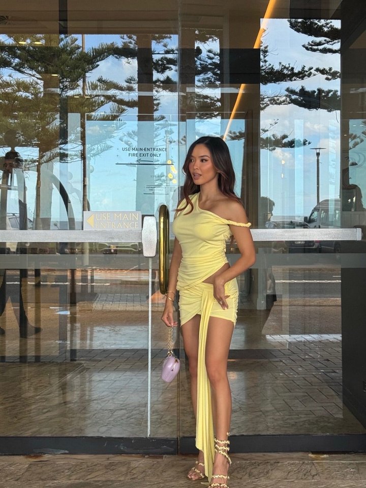 Untamed Asymmetrical Draped Top - Yellow