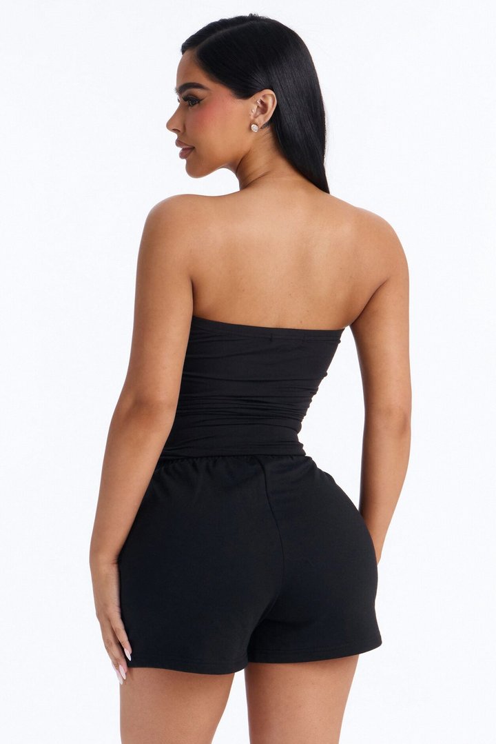 Denise Tube Top Short Set - Black