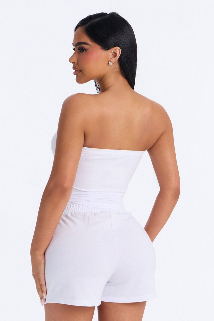 Denise Tube Top Short Set - White