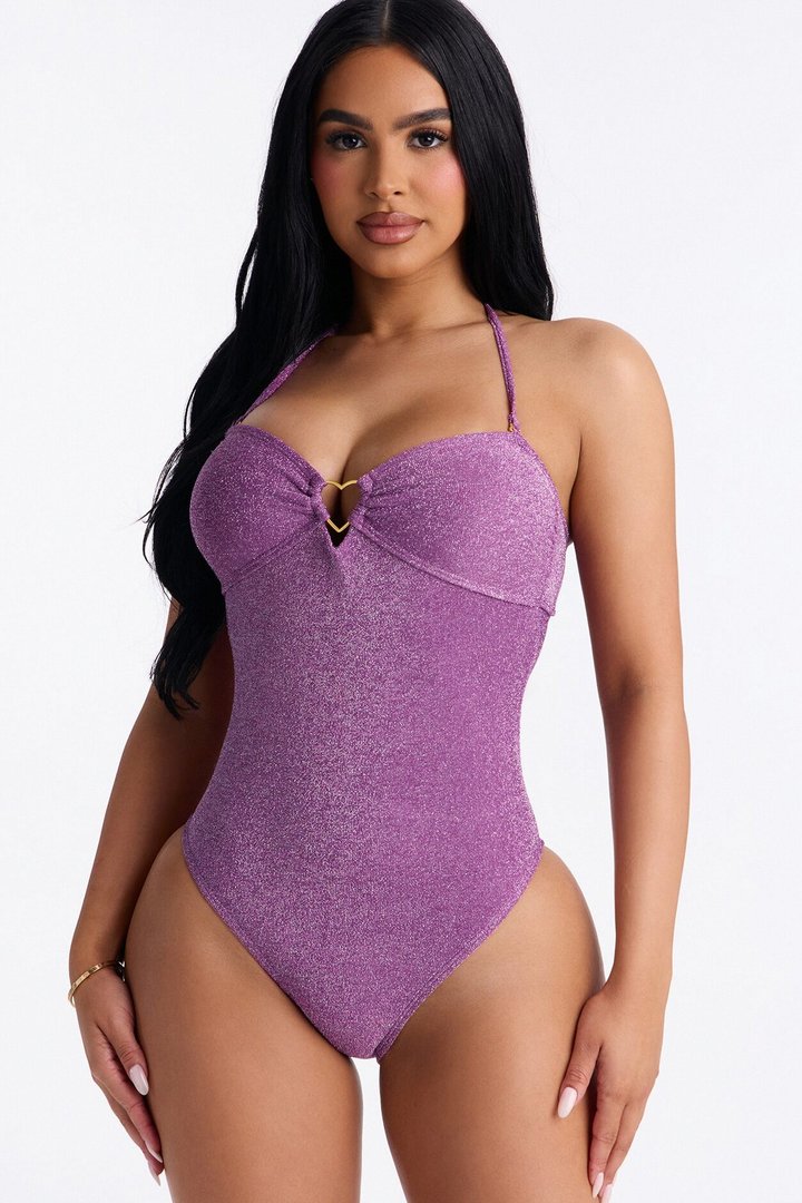 Sea You Soon 1 Piece Swimsuit - Purple