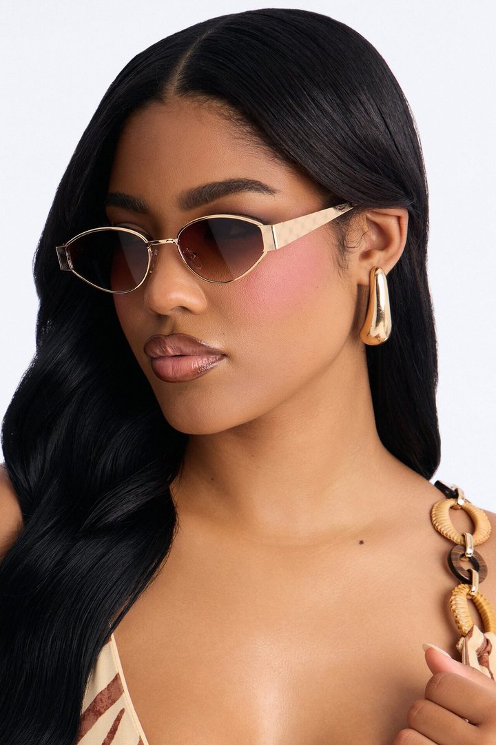 Nadia Sunglasses - Gold/Brown
