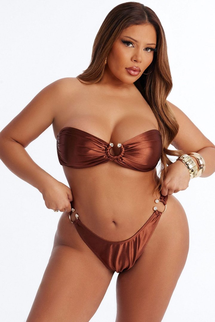 Beach Waves Ringing Swim Sunsuit - Bronze