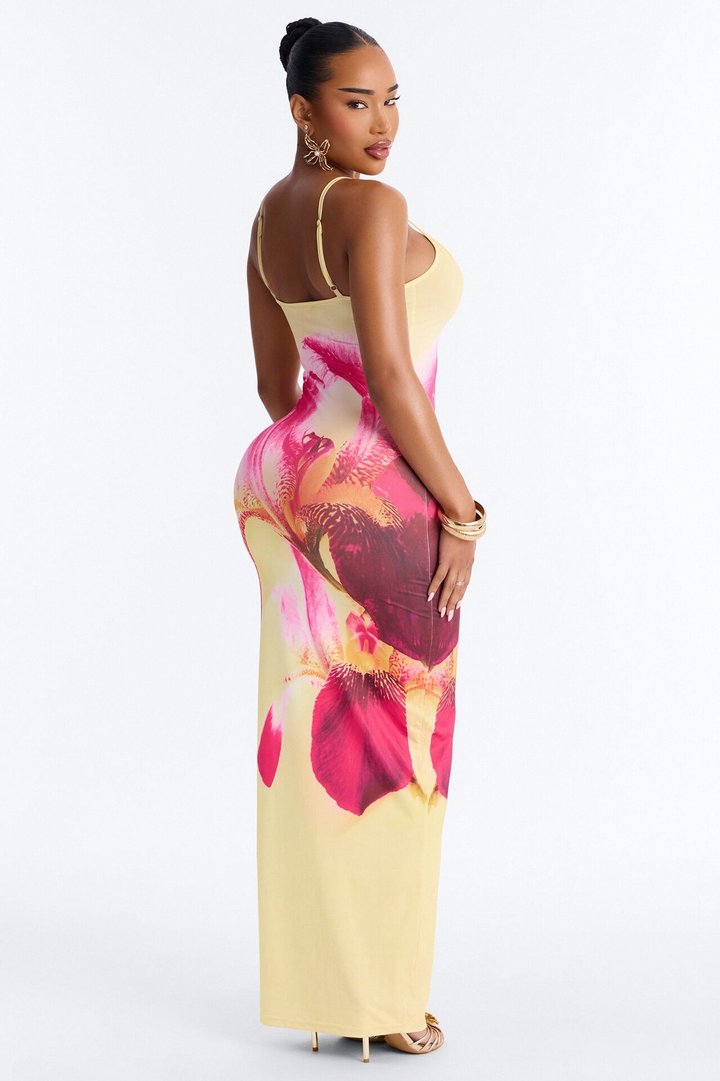 Floral Feelin Maxi Dress - Yellow/combo