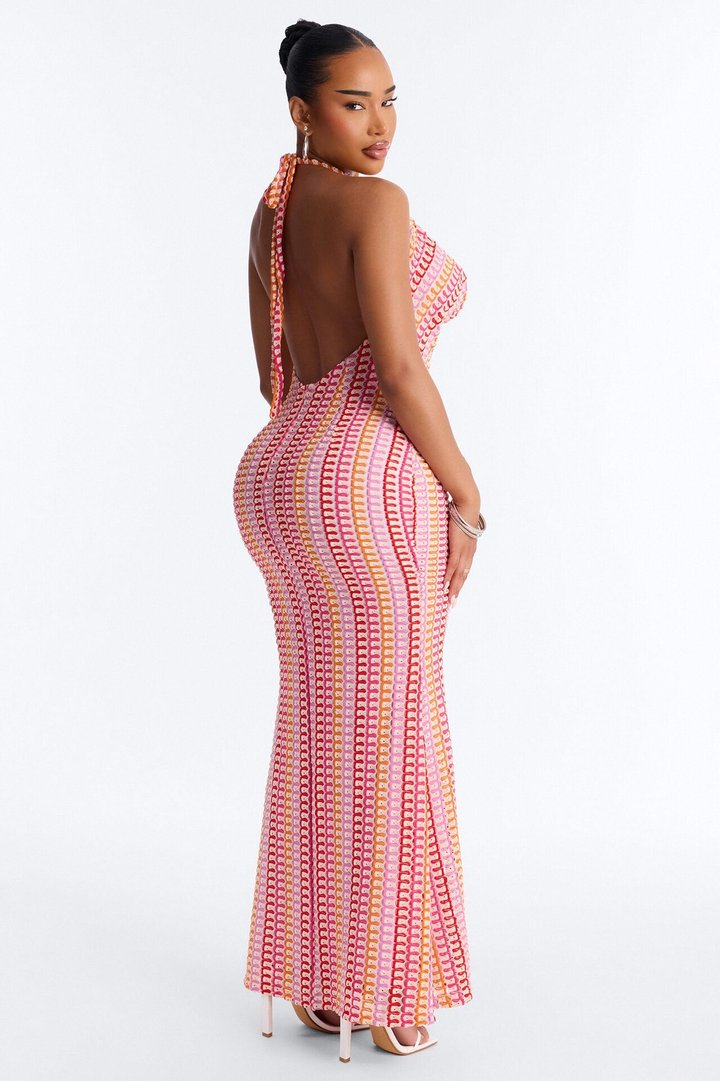 Hibiscus Honey Maxi Dress - Pink/combo