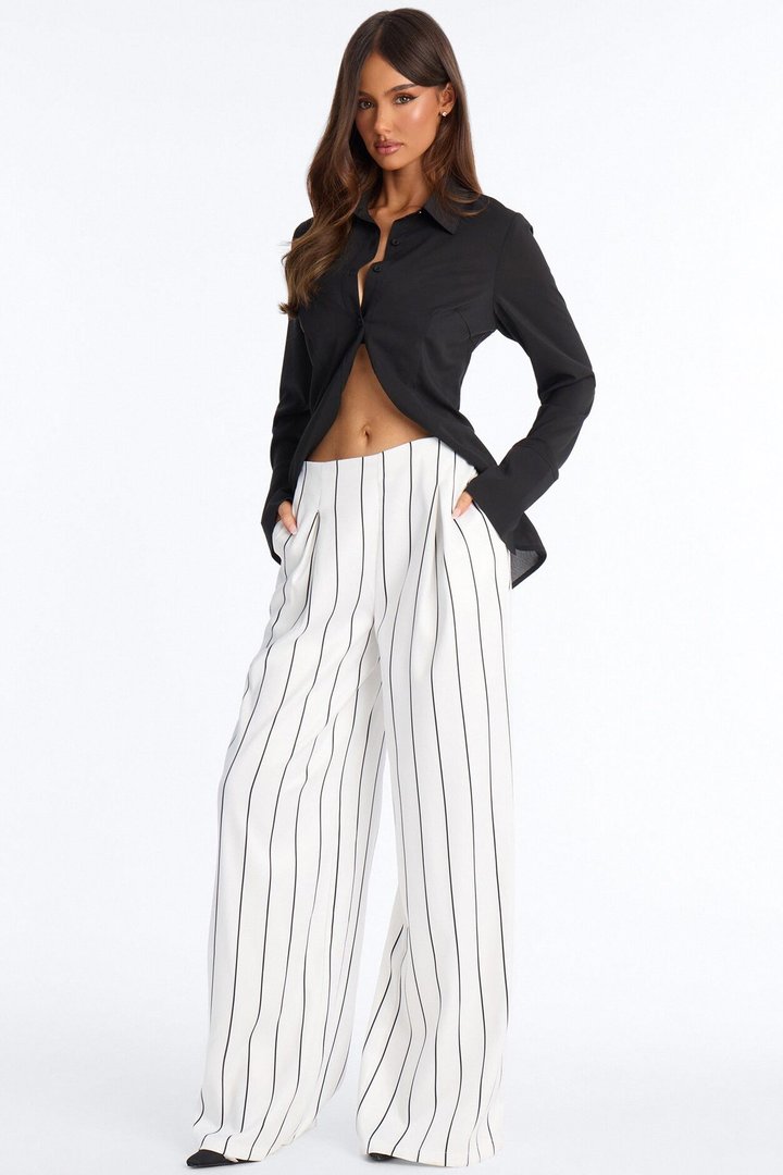 High Standards Pinstripe Trouser Pant 34″ - Ivory