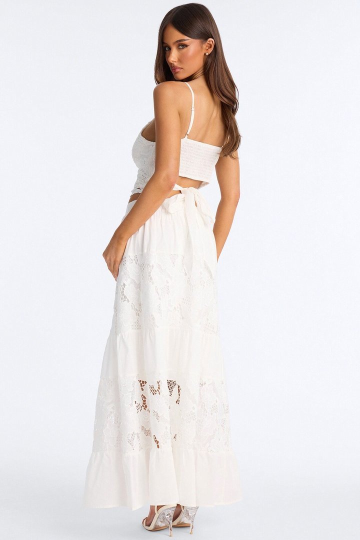 Marina Maxi Skirt Set - White