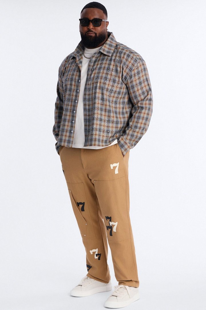 Straight Angel Numbers Pant - Tan