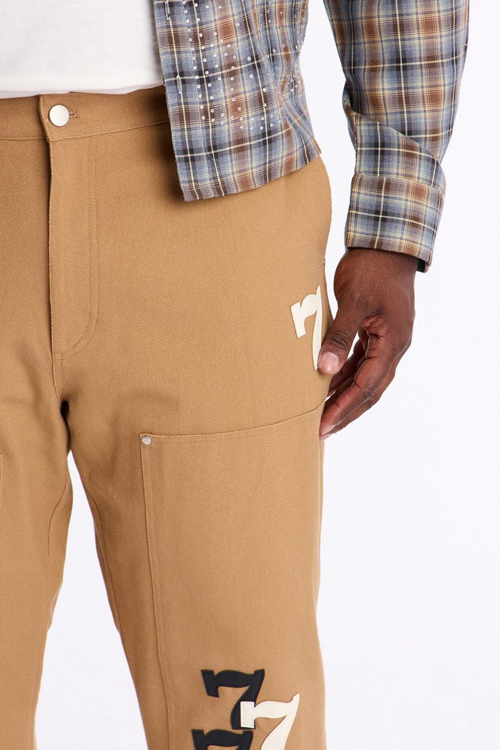 Straight Angel Numbers Pant - Tan