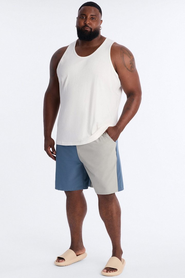 Relaxed Matari Color Blocked Short - Multi Color