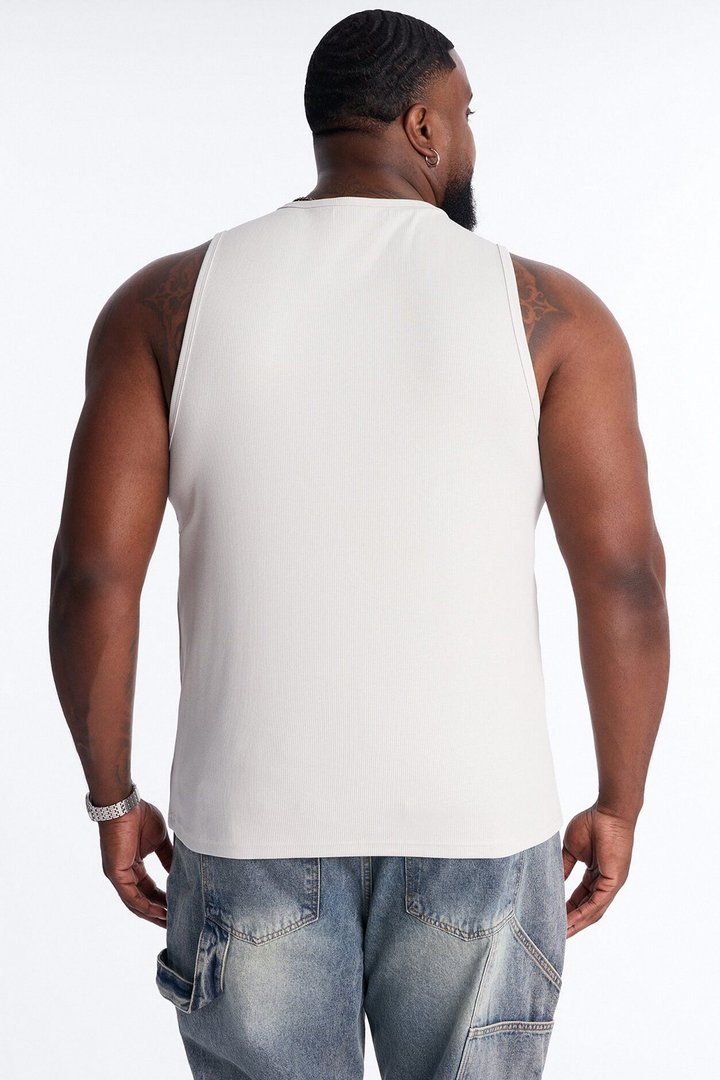 Classic Ribbed Tank Top - Grey