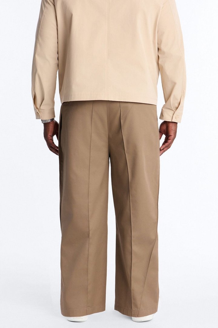 Wide Leg Doheny Abstract Blade Trouser - Tan