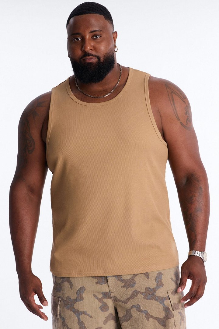 Classic Ribbed Tank Top - Chocolate