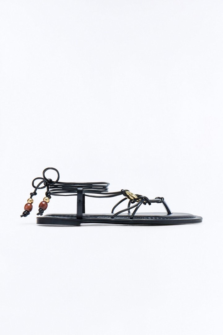 Neosa Wrap Up Sandals - Black