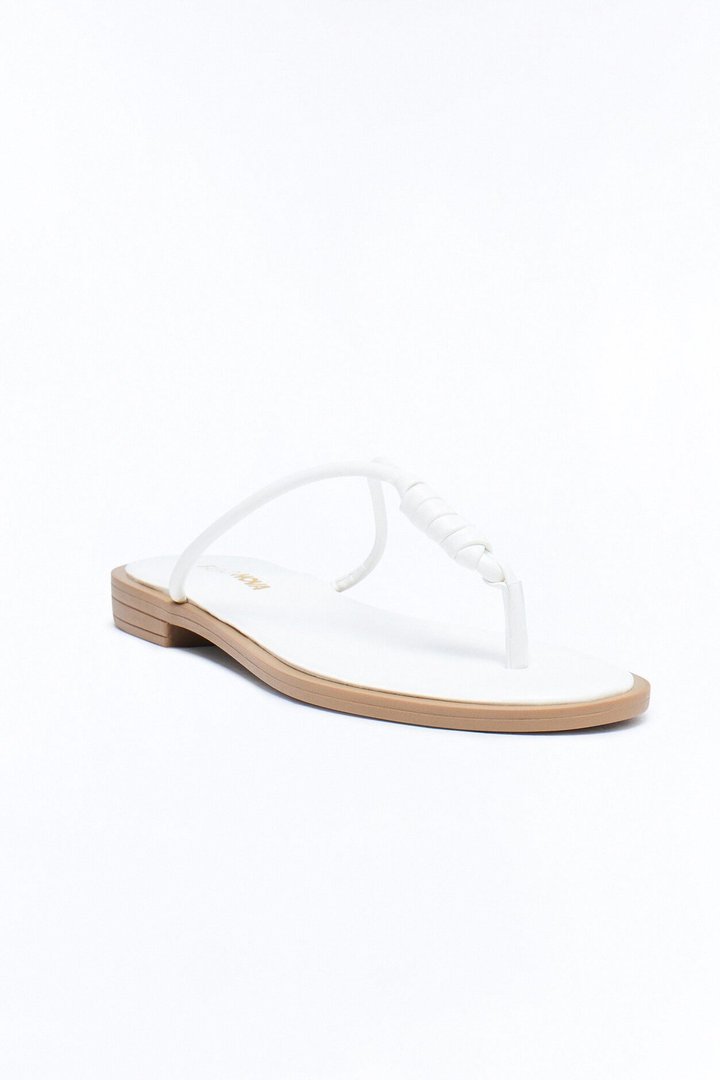 Kendall Knot Flip Flops - White
