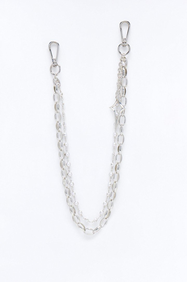 Star Sound Eclipse Layered Pant Chain - Silver