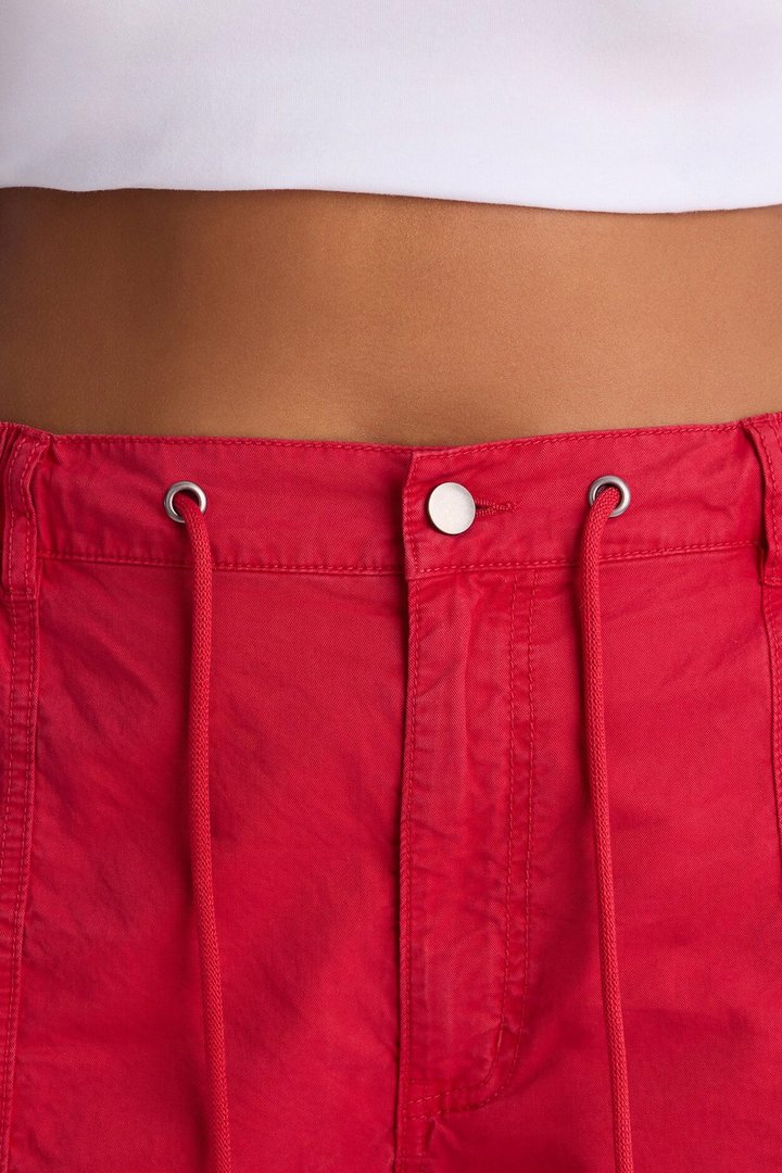 Olivia Wide Leg Jogger - Red