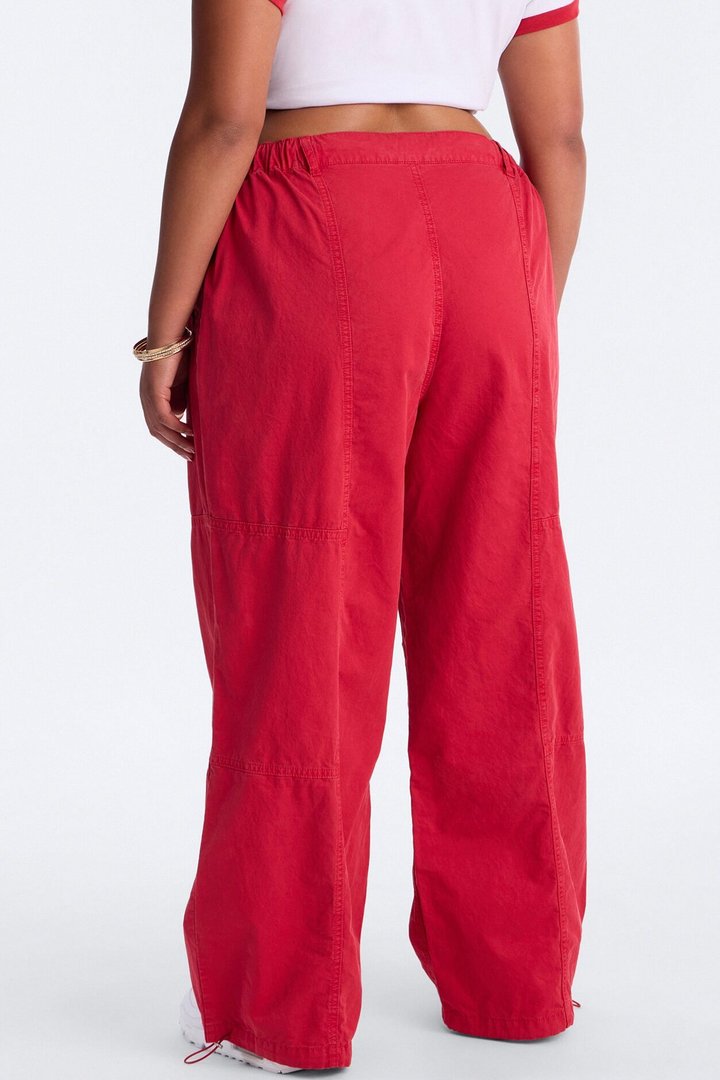 Olivia Wide Leg Jogger - Red