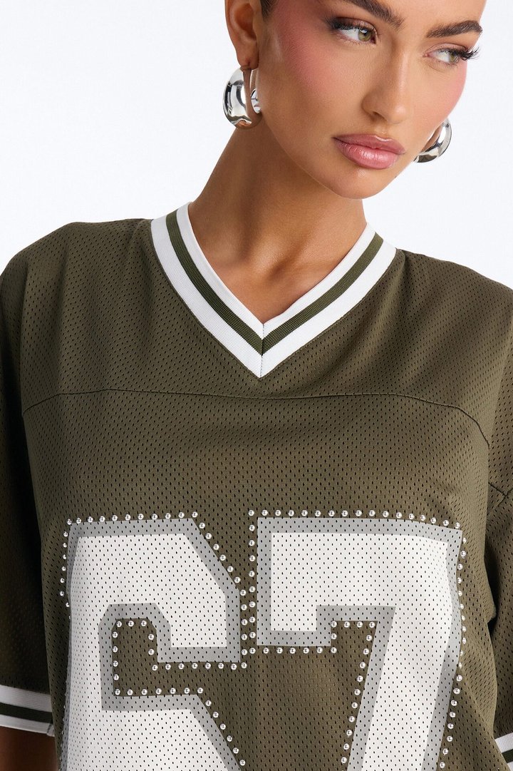 Sport Mode Jersey Mesh Romper - Olive
