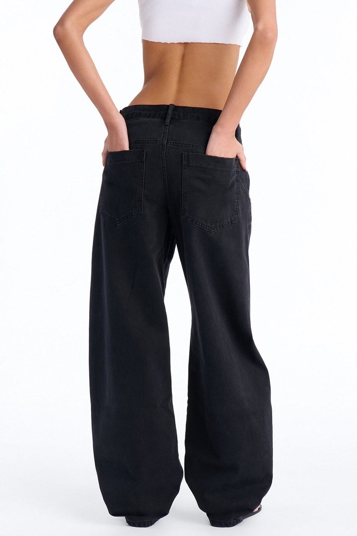 Living On Edge Utility Jeans - Black Wash