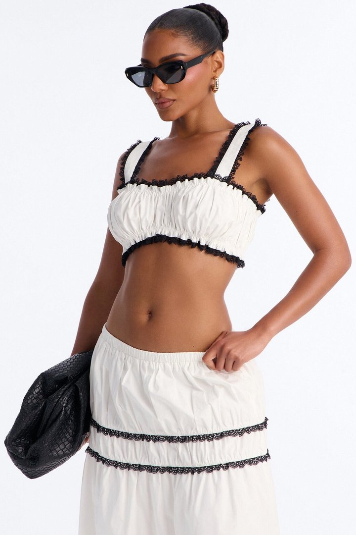 Wildflower Maxi Skirt Set - White
