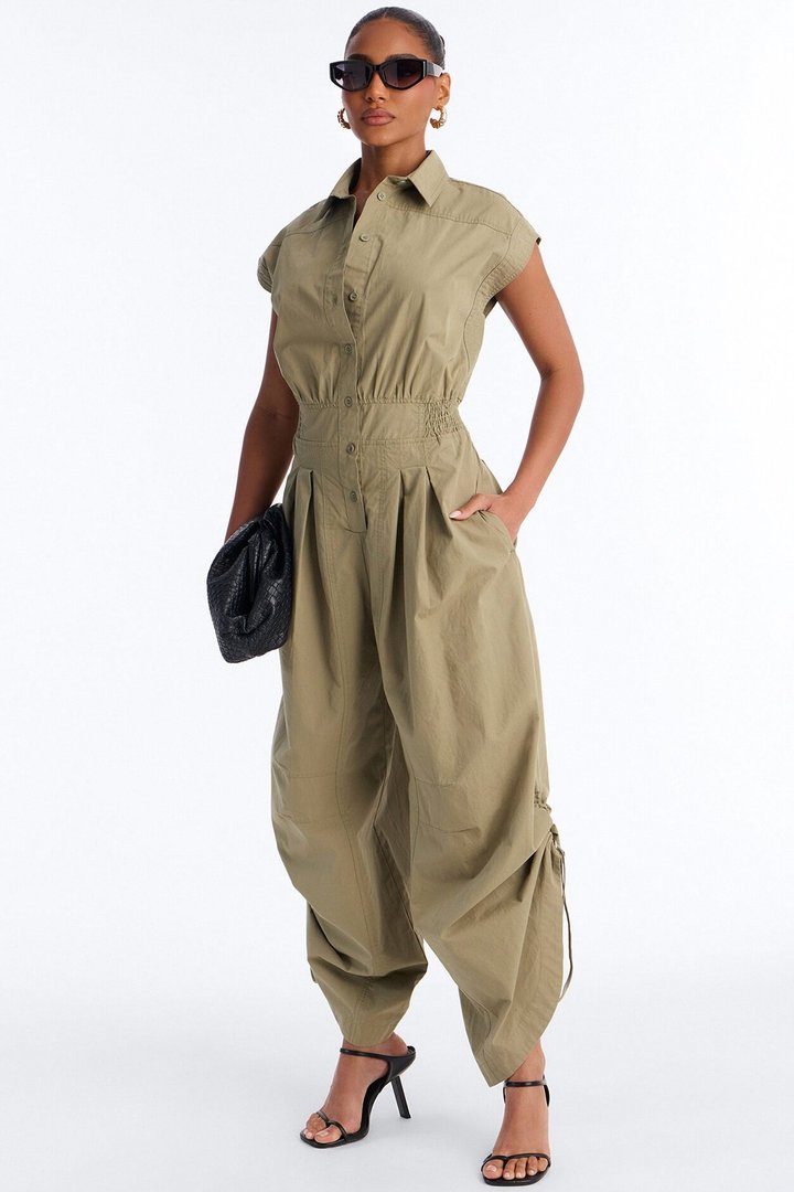 City Moment Jogger Jumpsuit - Olive