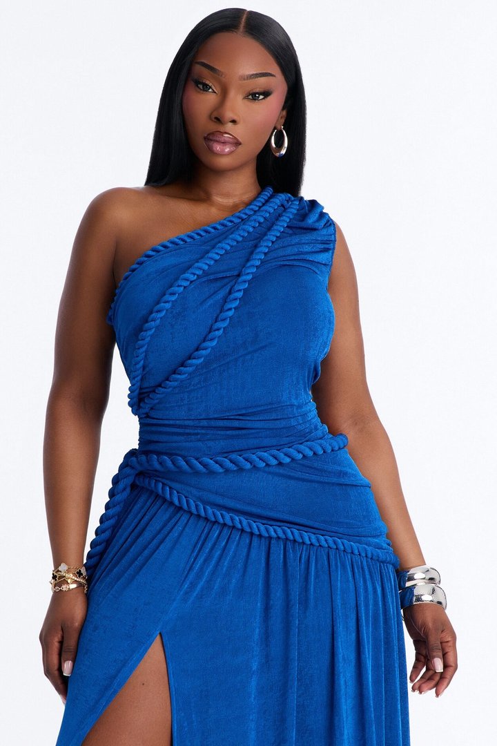 Corina Twist Slinky Maxi Dress - Royal