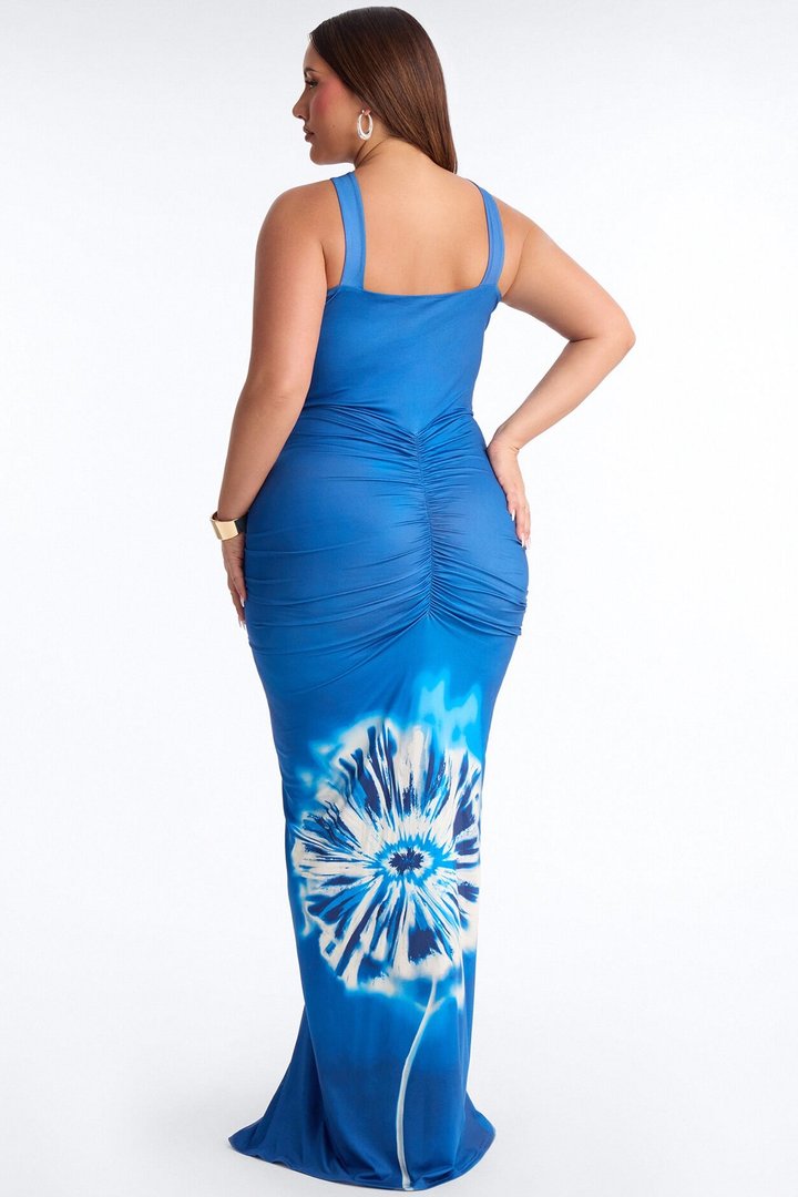 Chelsea Tie Dye Maxi Dress - Blue/combo