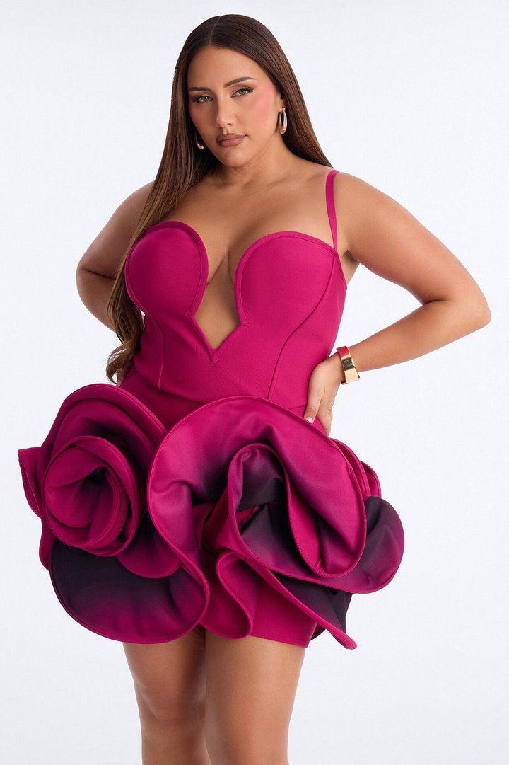 Effortless Beauty Bandage Mini Dress - Magenta