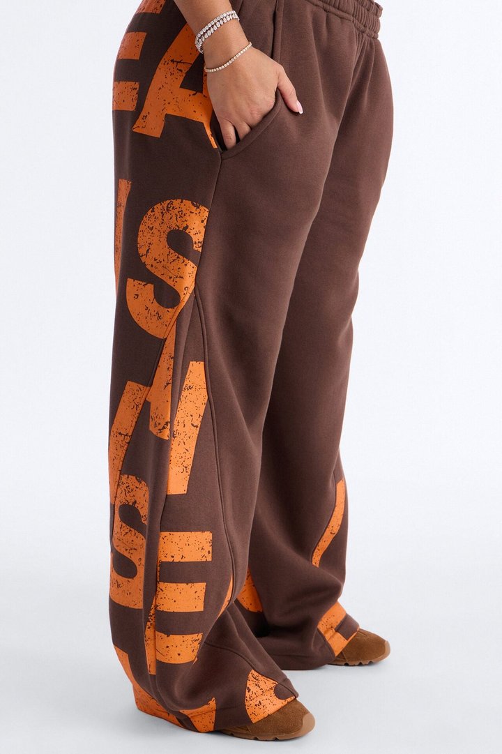 Savage Mode Fleece Pant Set - Orange/combo