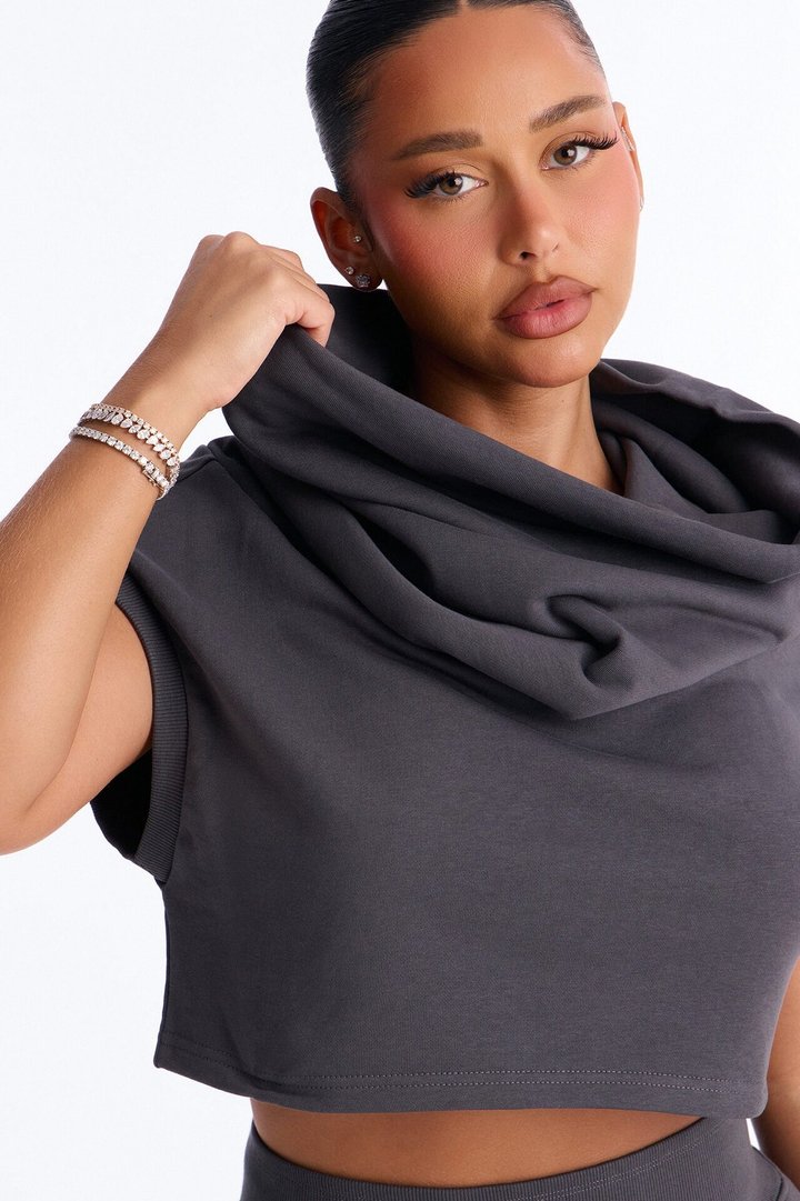Alexa Wide Leg Pant Set - Charcoal