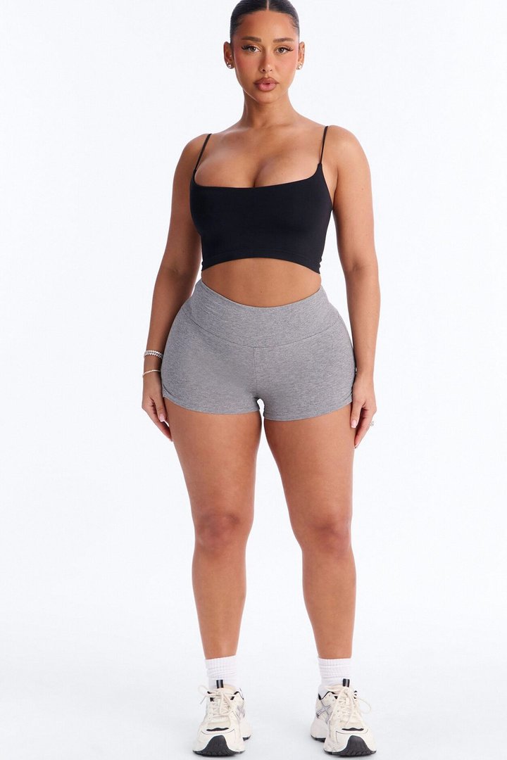 Kieran Split Side Seam Biker Short - Grey