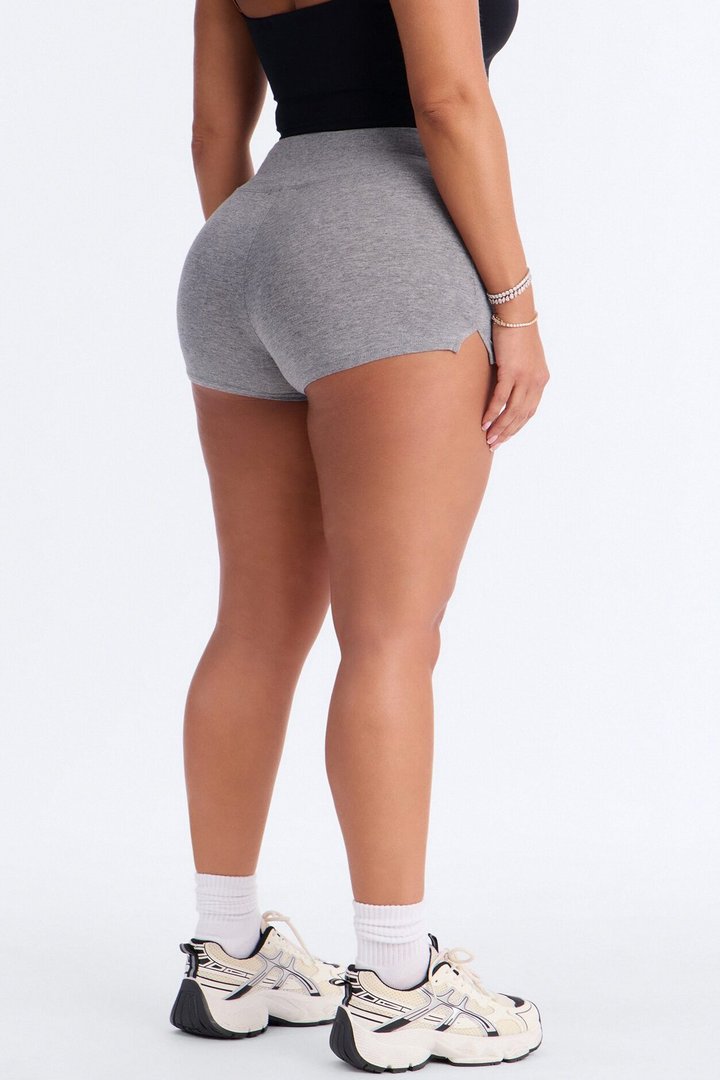 Kieran Split Side Seam Biker Short - Grey
