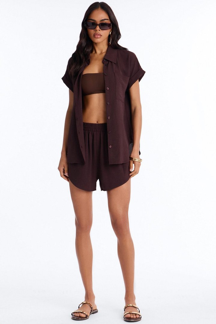 Hot Summer Short Set - Chocolate