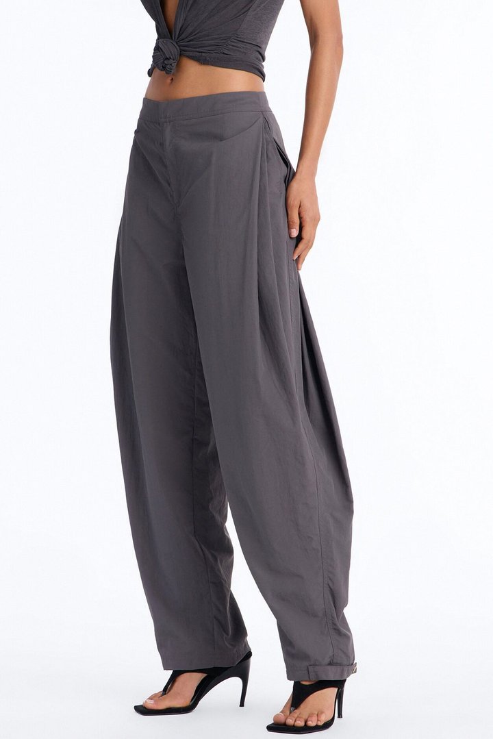 Nylon Windbreaker Pant - Charcoal